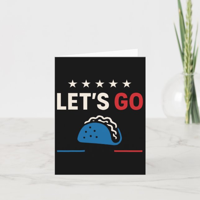 Låt oss Go Taco Shirt Låt oss Go Taco 14 Kort (Framsida)