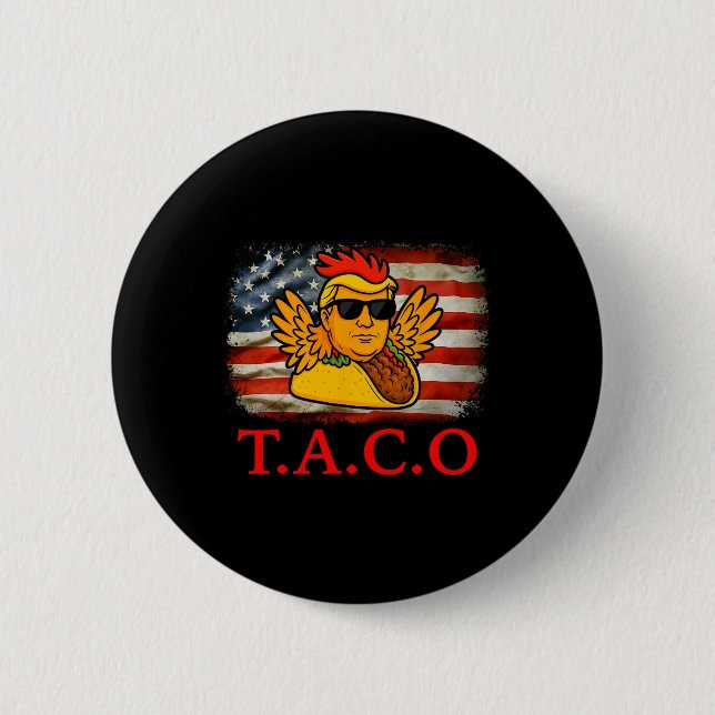 Låt oss Go Taco Shirt T.a.c.o Funny Trendig Chicke Knapp (Framsida)