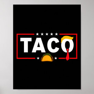 Låt oss Go Taco Shirt T.a.c.o Funny Trendig Chicke Poster