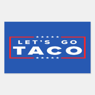Låt oss Go Taco Sticker Rektangulärt Klistermärke