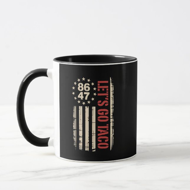 Låt oss Go TACO Trump Always Chickout Mugg (Vänster)