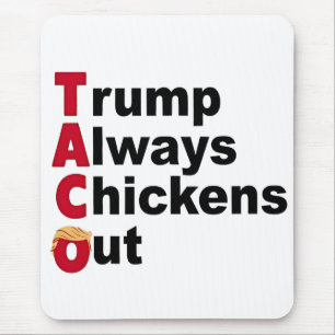Låt oss Go TACO Trump Always Chickout Musmatta