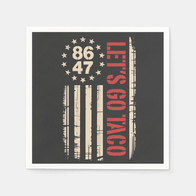 Låt oss Go TACO Trump Always Chickout Pappersservett (Framsidan)