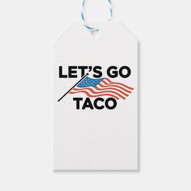 Låt oss Go TACO Trump Always Chickout Presentetikett (Framsidan)