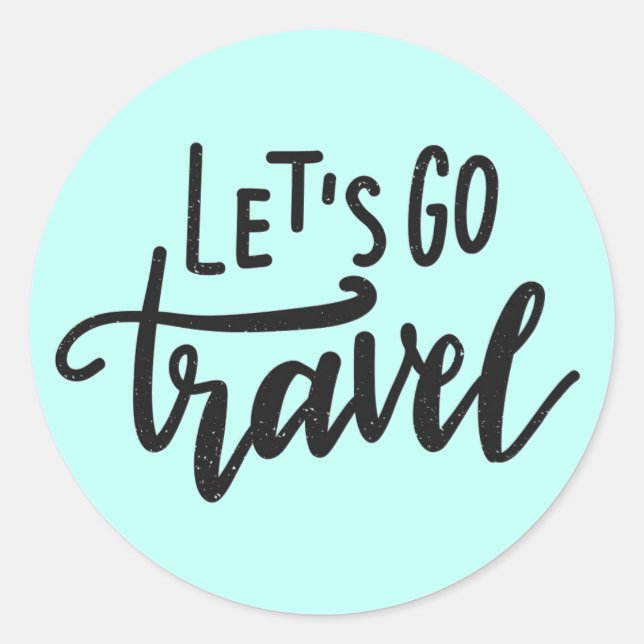Låt oss Go Travel Runt Klistermärke (Framsida)