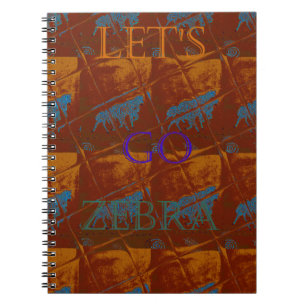 Låt oss Go Zebra Safari Art Print/Graphic Anteckningsbok