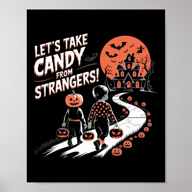 Låt oss godis från Strangers Funny Halloween 12 Poster (Framsidan)