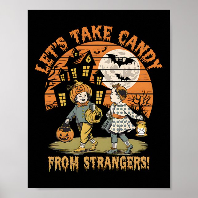Låt oss godis från Strangers Funny Halloween 18 Poster (Framsidan)