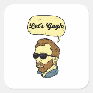 Låt oss Gogh Van Gogh Fyrkantigt Klistermärke