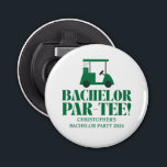 Låt oss Golf Bachelor Party Flasköppnare<br><div class="desc">Gratulerar till din oförglömliga bachelor golf party med den här snyggten Låt oss öppna Par-Tee runt flaska! Med en elegant design och en golfgrafik i guld är det perfekten som är viktig för dina gäster. Kompakt och roligt, det är en hål-i-ett-gåva till vilken golfbesättning som helst. Idealisk för att du...</div>