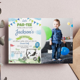 Låt oss Golf Birthday-inbjudan med par-T Inbjudningar