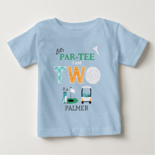 Låt oss golfgolfplatta på andra födelsedag t shirt