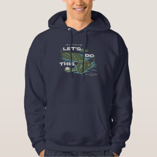 "Låt oss gör detta" Alligator - Vitboken Lotus Hoodie