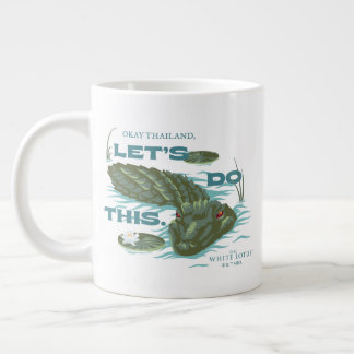 "Låt oss gör detta" Alligator - Vitboken Lotus Jumbo Mugg
