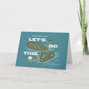 "Låt oss gör detta" Alligator - Vitboken Lotus Kort