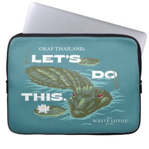 "Låt oss gör detta" Alligator - Vitboken Lotus Laptop Fodral
