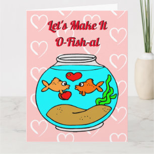 Låt oss göra det till O-Fish-Al-Funny Cute Valenti Kort