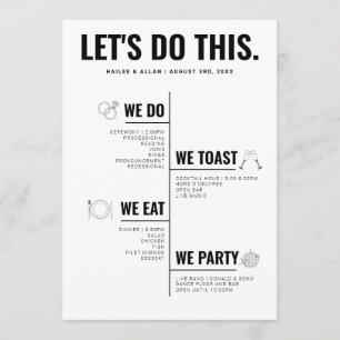 Låt Oss Göra Detta Bröllopsschema Program