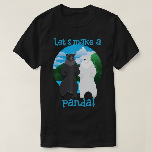 Låt oss göra en panda-Coola i Kärlek-pärlgåva T Shirt (Design framsida)