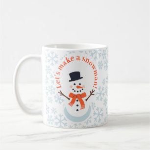 Låt oss göra en snögubbe! kaffemugg