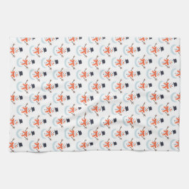 Låt oss göra en snögubbe! kökshandduk