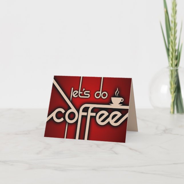 låt oss göra kaffe! kort (Framsida)