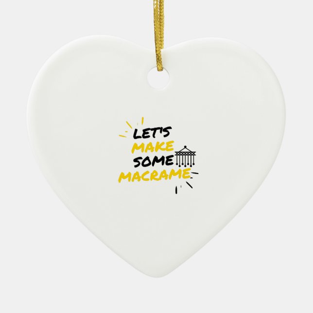 Låt oss göra lite makrama julgransprydnad keramik (Framsidan)