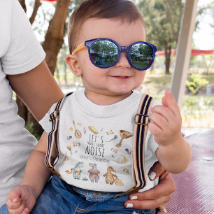 Låt oss göra lite oväsen! Afrikanska djur 1-års fö T Shirt