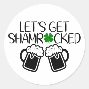 Låt oss göra oss 🍀 🍻 runt klistermärke