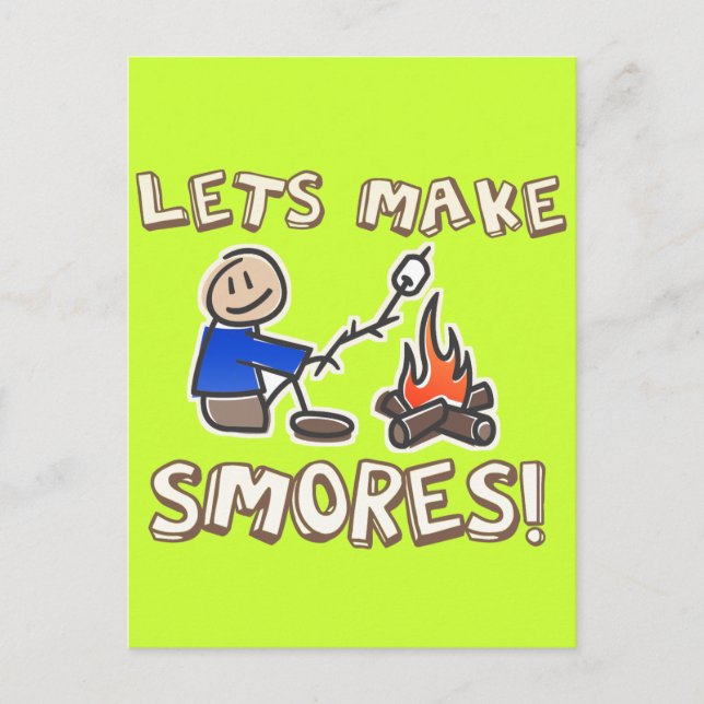 Låt oss göra S'mores! Vykort (Framsida)