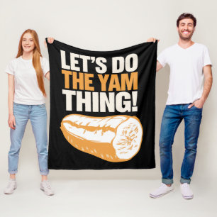 Låt oss göra Yam-saken Thanksgiving Sötpotatis Fleecefilt