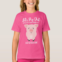 Låt oss Gris ut Farm Animal Födelsedagsfest Shirt T Shirt