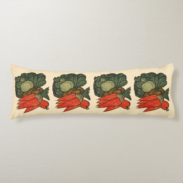 Låt oss Grow a Vegetable Garden Kroppskudde (Framsidan)