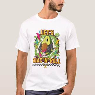 Låt oss Guac 'n' Roll" Rocker Avokado T-shirt