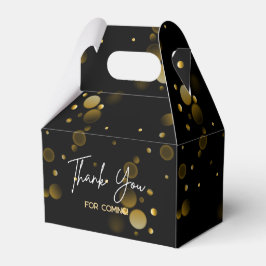 Låt oss Guld bokeh Gradient Black Birthday Presentaskar