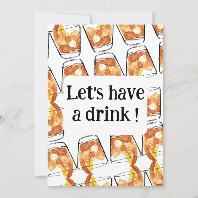 Låt oss ha en drink! inbjudningar (Framsida)