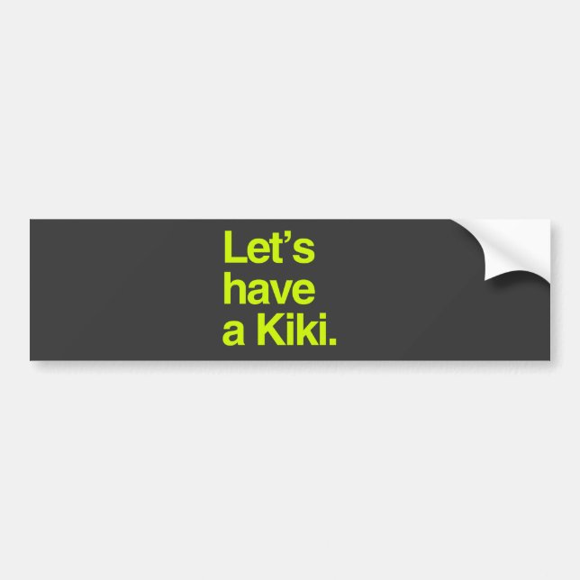 Låt oss ha en kiki (neon) bildekal (Framsidan)