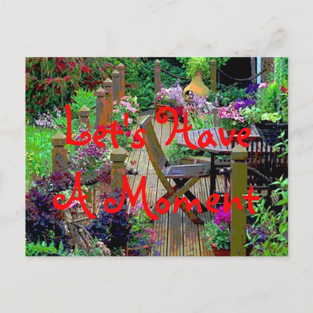 Låt oss ha en ögonblicksvykort vykort (Framsida)