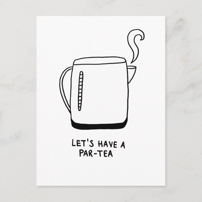 Låt oss ha en Par-Tea Vykort (Framsida)