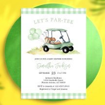 Låt oss ha en Par-tee Golf Baby Shower Inbjudan