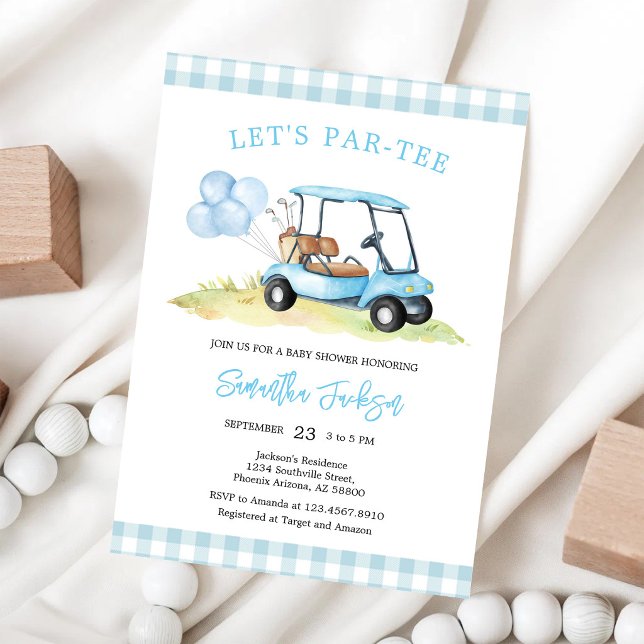 Låt oss ha en Par-tee Golf Baby Shower-inbjudan Inbjudningar (Skapare uppladdad)