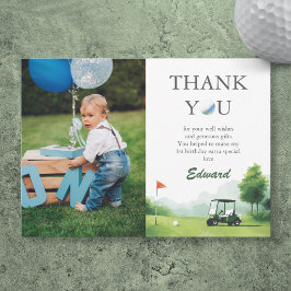 Låt oss ha en Par-Tee Vattenfärg Golf Buggy Födels Tack Kort