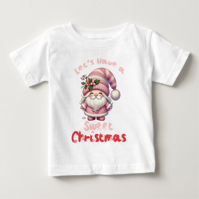 Låt Oss Ha En Söt Jul Barn T Shirt (Framsida)