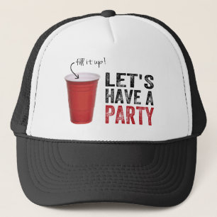 Låt oss ha ett party! Rolig röd kopp Keps