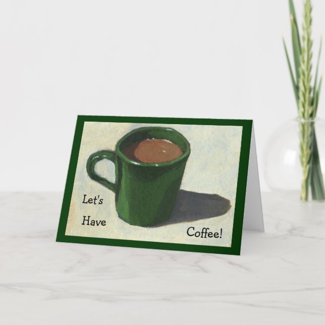 LÅT OSS HA KOFFET! PAINERING AV MUGG AV KAFFE KORT (Framsida)