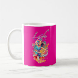 Låt oss ha kul, livet är en berg- och dalbana kaffemugg