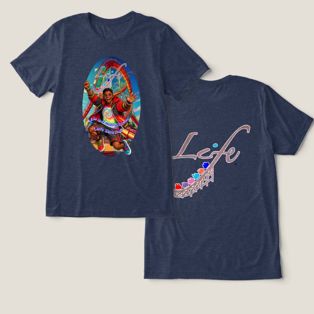 Låt oss ha kul! t shirt (Design fram och bak)