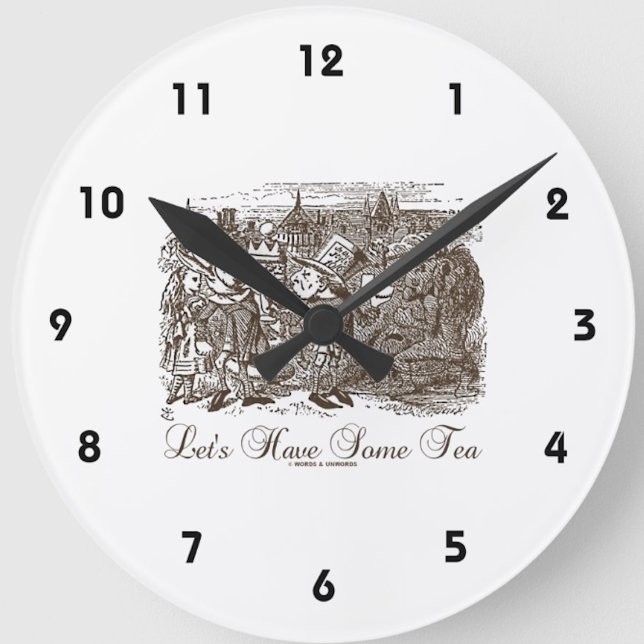 Låt oss ha lite underland Alice Haigha Hatta Rund Klocka (Wonderland attitude clock for any Wonderland fan who is a tea drinker)