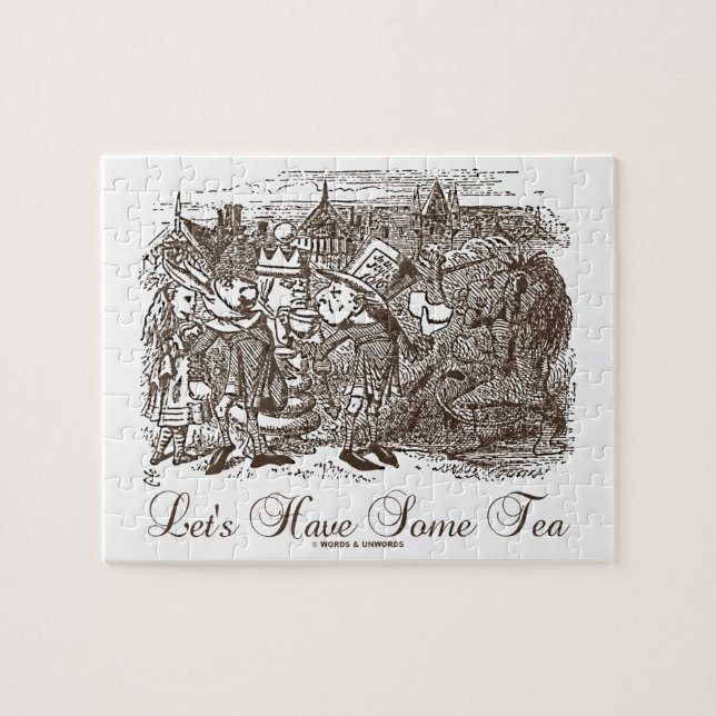 Låt oss ha någon Tea (underland Alice) Pussel (Horisontell)