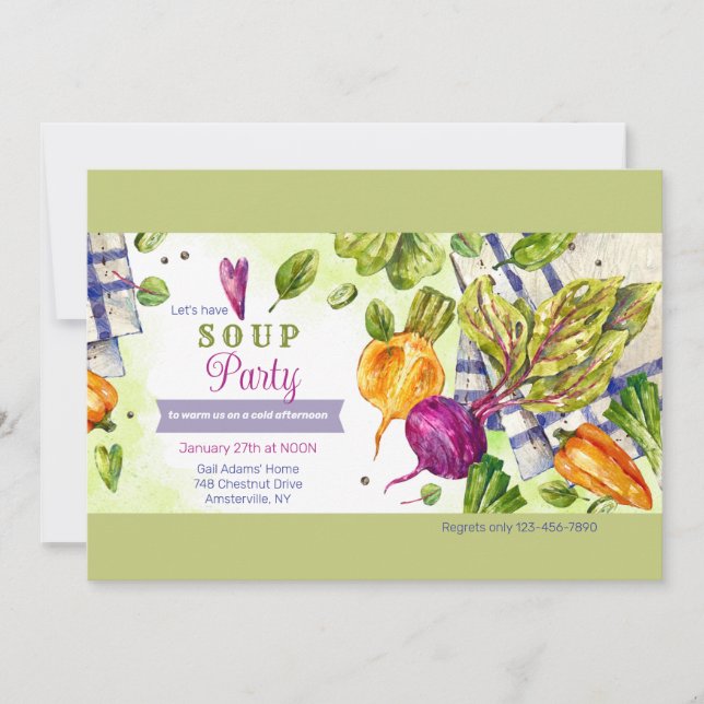 Låt oss ha Soppa-gruppinbjudan Inbjudningar (Framsida)